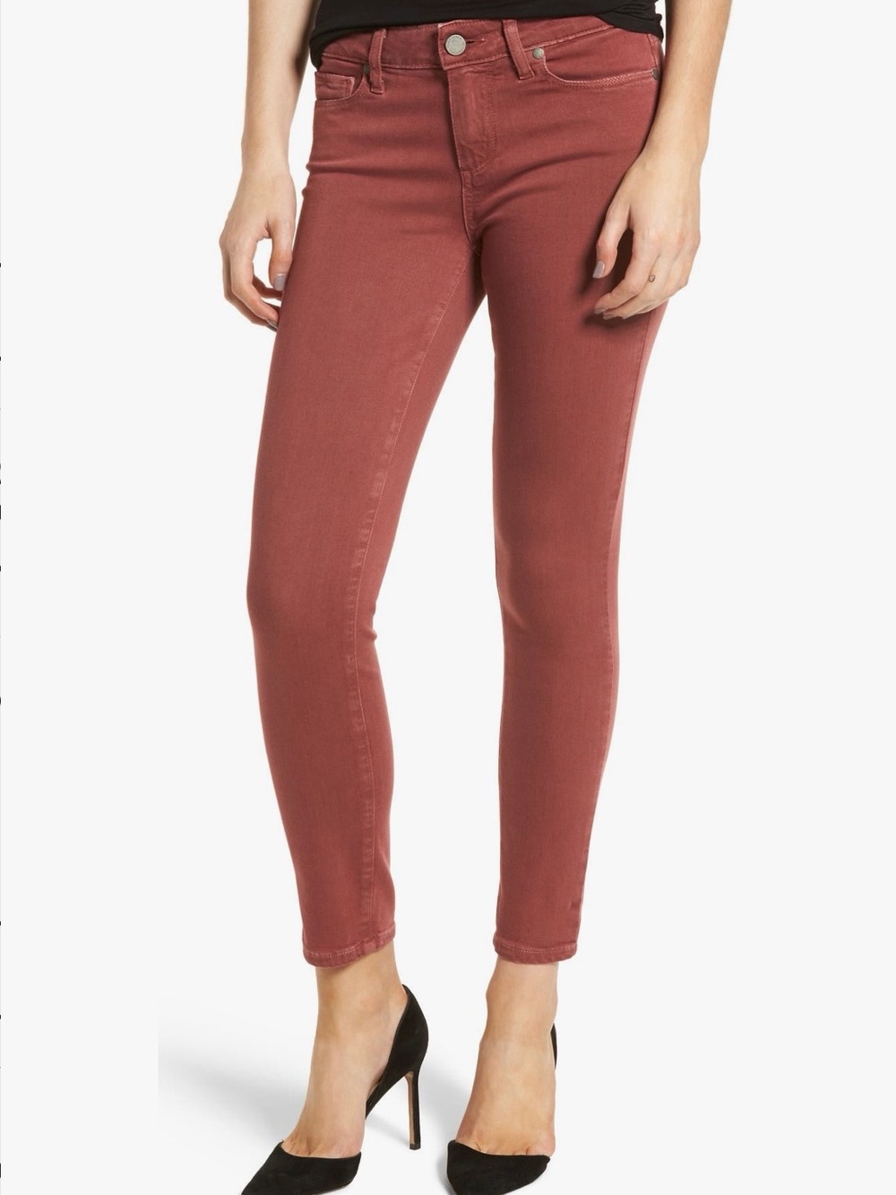 Paige Verdugo Ankle Skinny Jeans in Vintage Dusty Rose - size 27